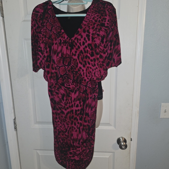 Dress Medium Wine Santiago Beautiful Sexy Whoa Ruched Sides M Fresh Raspberry - Picture 14 of 14